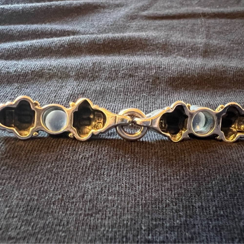 Lagos Caviar silver & gold MOONSTONE!! bracelet 7 3/4 inch great condition! - Picture 4 of 9